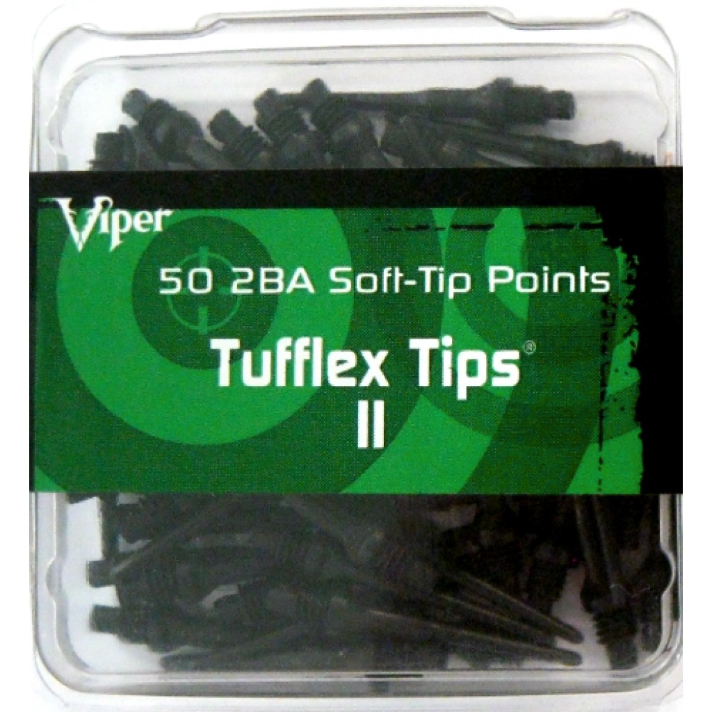 12-624 - Viper Tufflex II Dart Tips 2BA - Black