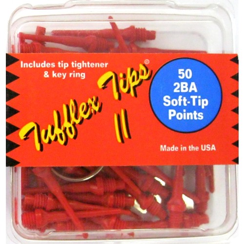 12-625s - Tufflex II Dart Tips 2BA- Red