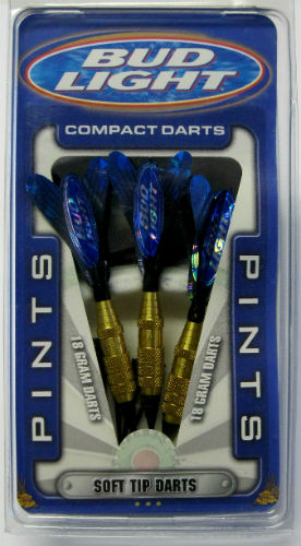 16-0030 Bud Light Compact Darts Pints Soft Tip