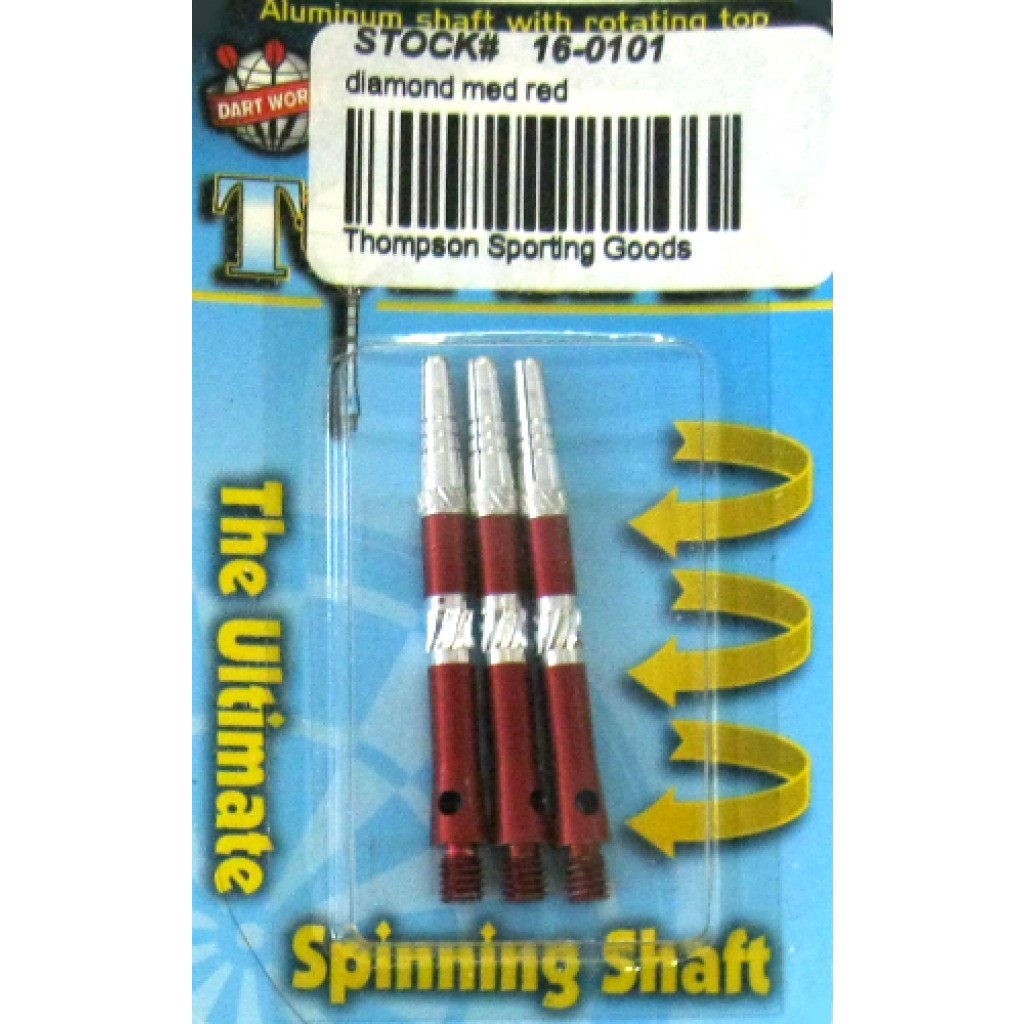 16-0101 - Top Spin Dart Shaft - Diamond - Medium - red