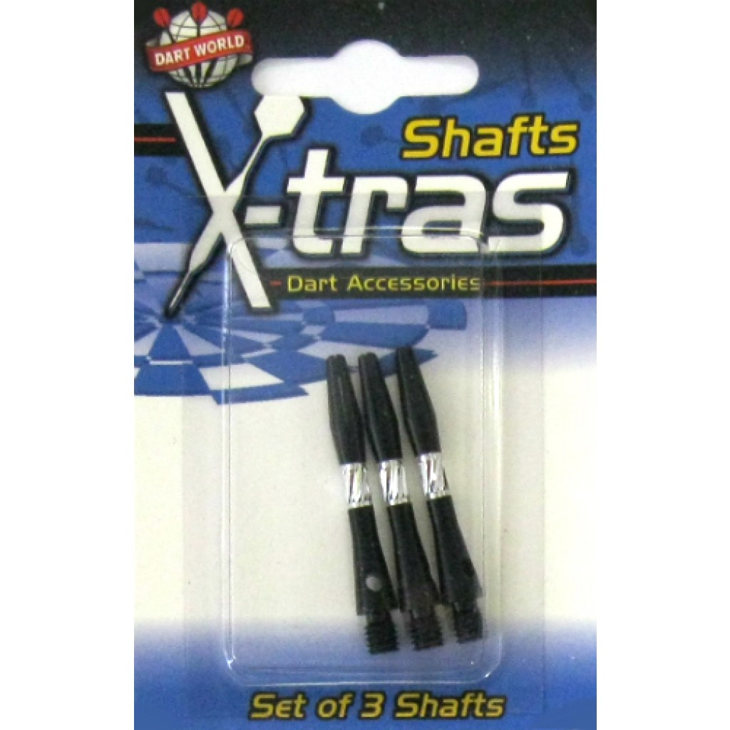 16-0103 - Xtras Dart Shaft - Diamond Cut - Short - Black