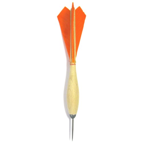 16-0284o - Large 3 Feather Widdy Baseball Dart - Orange