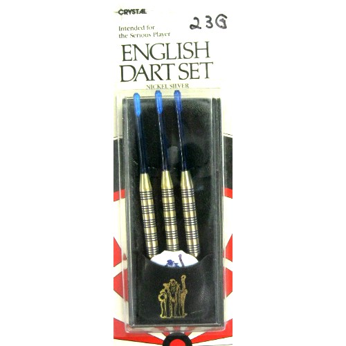 21-003 - English Steel Tip Nickel Silver Dart - 23g Blue