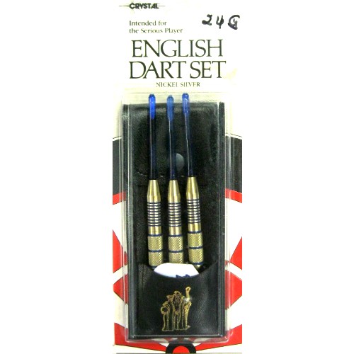 21-005 - English Steel Tip Nickel Silver Dart - 24g Blue