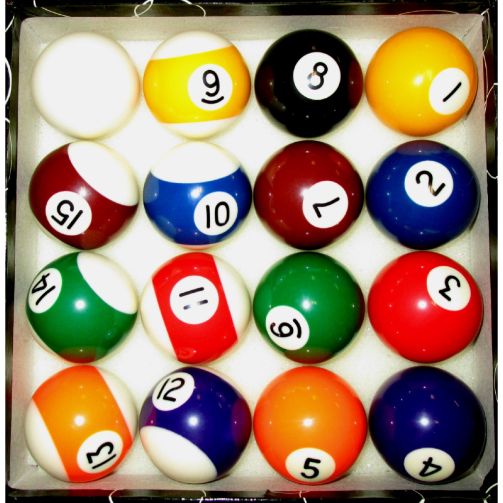 Complete Set Of 16 Miniature Mini Pool Billiard Balls Diameter Snooker Balls MCH 