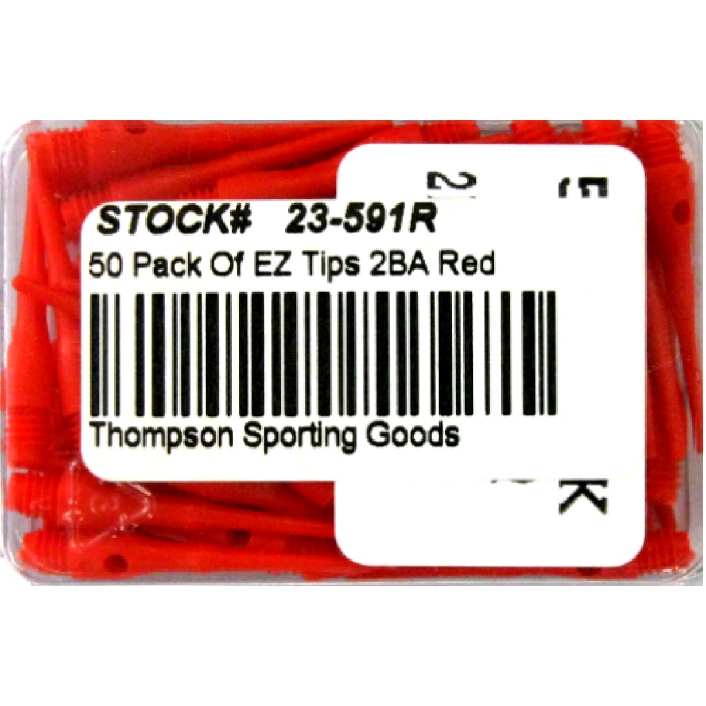 23-591R - EZ Tips 2BA - Red - Pack of 50