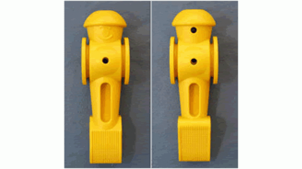 Yellow Tornado COUNTERweighted Foosball Man Thompson Sporting Goods