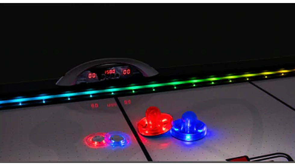 LED Illuminated Air Hockey Mallets Blue Thompson Sporting Goods