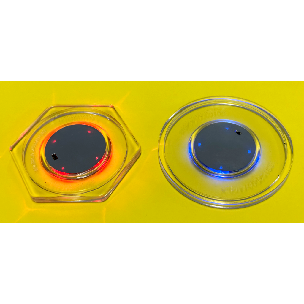 LED Illuminated Air Hockey Pucks - Blue (Round Puck) - Image 2