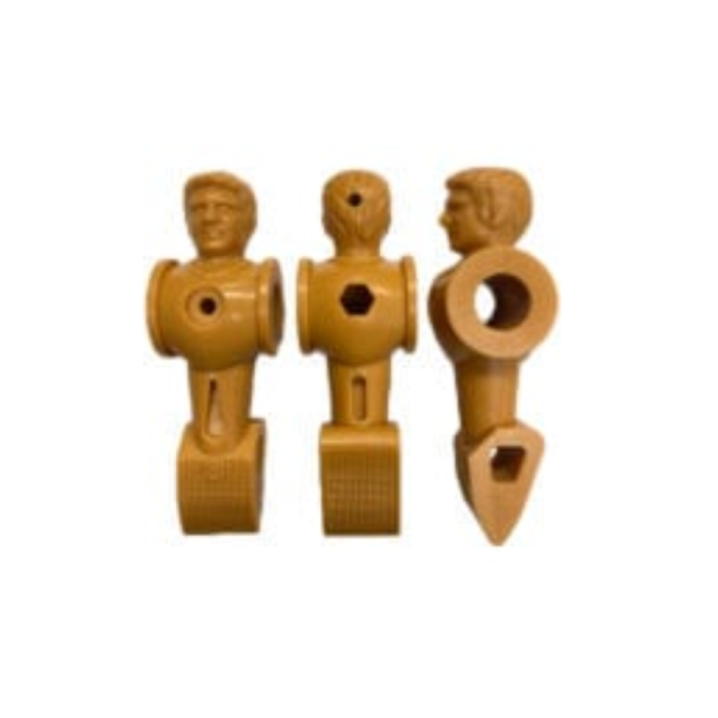 Solid Yellow Counter-Weighted Foosball Man